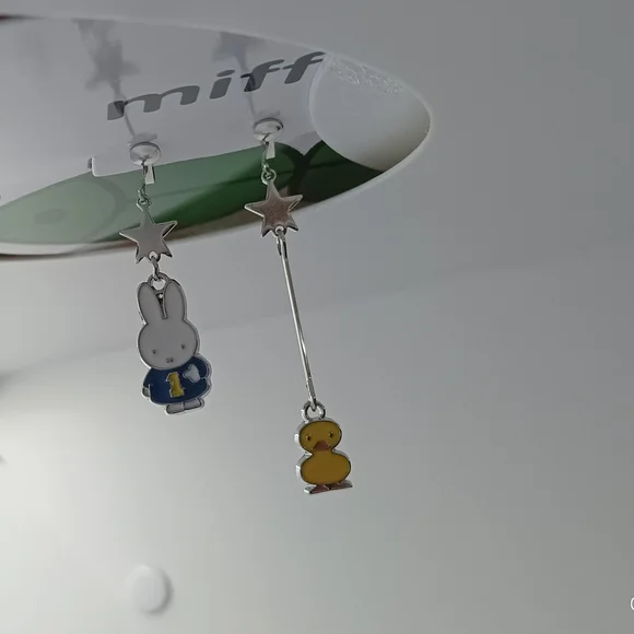 Two pairs of Miffy Dick Bruna Clip On Earrings - Picture 3 of 4